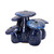 Medium Blue Ceramic Mushroom Vase V116MB