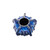 Medium Blue Luffa Vase V115MB