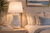 Handmade Thai Blue & White Barnacle Ceramic Table Lamp – 33"