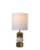 Handmade Thai White Pineapple Ceramic Table Lamp – 16"