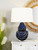 Handmade Thai Blue Ceramic Sea Life Table Lamp – 23"