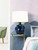 Handmade Thai Deep Blue Ceramic Sea Turtle Table Lamp – 20"