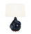 Handmade Thai Deep Blue Ceramic Crab Table Lamp – 21"