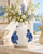 Handcrafted Sea Turtle Ceramic Vase – White & Ocean Blue