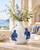 Handcrafted Sea Turtle Ceramic Vase – White & Ocean Blue