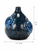 Handcrafted Sea Turtle Ceramic Vase – Deep Ocean Blue