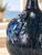 Handcrafted Sea Turtle Ceramic Vase – Deep Ocean Blue