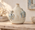 Handcrafted Sea Turtle Ceramic Vase – Cream & Ocean Blue