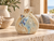 Cream & Ocean Blue Sea Turtle Ceramic Vase – Small