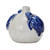 White & Cobalt Blue Sea Turtle Ceramic Vase – Small