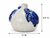 White & Cobalt Blue Sea Turtle Ceramic Vase – Small
