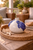 White & Cobalt Blue Sea Turtle Ceramic Vase – Small
