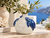 White & Cobalt Blue Sea Turtle Ceramic Vase – Small