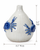 Handcrafted Sea Crab Ceramic Vase – White & Ocean Blue