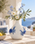 Handcrafted Sea Crab Ceramic Vase – White & Ocean Blue