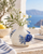 Handcrafted Sea Crab Ceramic Vase – White & Ocean Blue