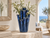 Royal Blue Coral Flower Ceramic Vase