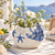 Handcrafted Sea Life Ceramic Vase – White & Cobalt Blue
