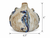 Small Handmade Thai Cream & Blue Seahorse Ceramic Vase – 4" Tall
