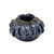 Indigo blue ceramic bowl planter with dimensional sea anemone and coral-inspired detailing