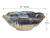 Handmade Thai Milky White & Indigo Blue Ceramic Platter Bowl