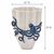 Large Handmade Blue & White Octopus Ceramic Vase