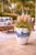 Large Handmade Blue & White Octopus Ceramic Vase