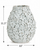 Handmade Thai White Floral Ceramic Vase – 12" Tall