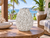Handmade Thai White Floral Ceramic Vase – 12" Tall