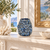 Bouquet De Fleurs Deep Blue Ceramic Vase – Small