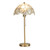 Capiz Shell Dome Table Lamp L111L, 24-inch natural Capiz shell lamp with dome shade and brass-toned metal base.