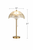 Capiz Shell Dome Table Lamp L111S shown with 21-inch overall height measurement.