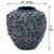 Bouquet De Fleurs Blue Ceramic Vase – Large