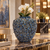 Bouquet De Fleurs Blue Ceramic Vase – Large