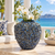 Bouquet De Fleurs Blue Ceramic Vase – Large