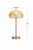 Capiz Shell Dome Table Lamp L112S shown with 21-inch overall height measurement.