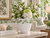 Handmade White & Green Lily Blossom Ceramic Vase