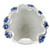 Small Handmade Thai White Ceramic Vase with Light Blue Lily Flowers