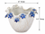 Small Handmade Thai White Ceramic Vase with Light Blue Lily Flowers