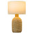 White Twisted Abaca Rope Table Lamp – 21" L151