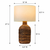 Brown Twisted Abaca Rope Table Lamp – 21" L151B