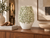Large Handmade Thai White & Soft Green Coral Ceramic Vase – 16" Tall