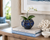 Handcrafted Petal-Form Ceramic Vase – Indigo Blue