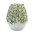 Medium Handmade Thai White & Soft Green Coral Ceramic Vase – 12.5" Tall