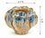 Lotus Reef ceramic bud vase measurement image showing approximately 4.5 inches wide and 5 inches tall.