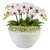 Green Flowers rounded pot vase V140XG