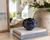 Handcrafted Petal-Form Ceramic Vase – Indigo Blue