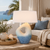 White & Blue Santorini Ceramic Lamp L440