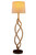 Harbor Twist handwoven rope floor lamp FL125 with sculptural interlocking rope design and neutral fabric shade.