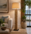 Teak Patch F Floor Lamp with Linen shade FL611
